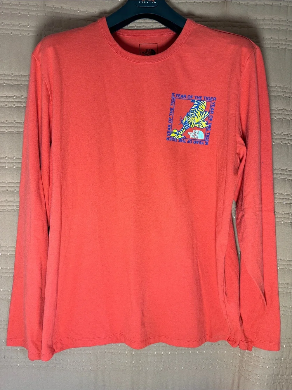 The North Face Coral Long Sleeve Shirt with Tiger Chest Graphic